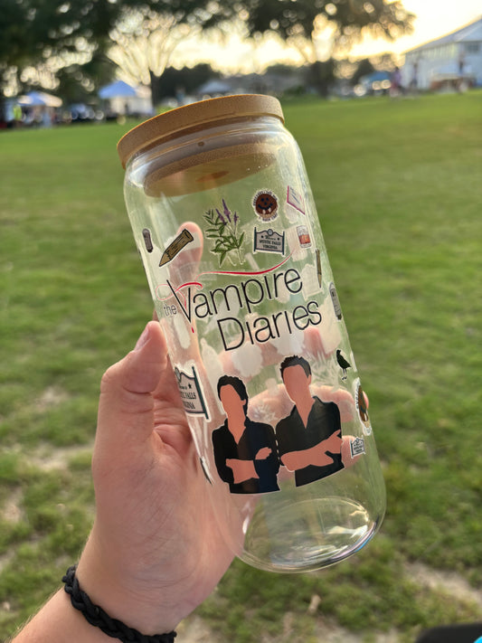 Vampire Diaries Glass Tumbler 20oz