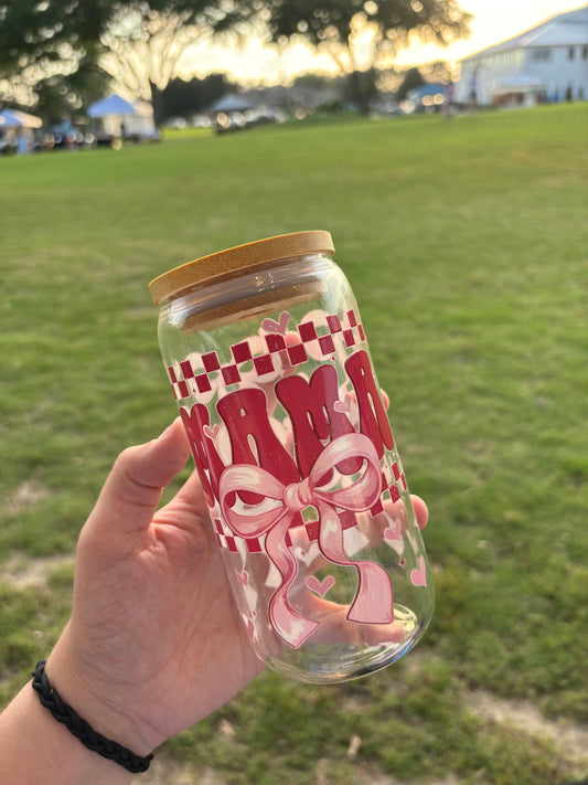 Mama Glass Tumbler 16oz